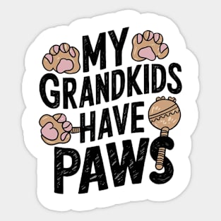 My Grandkids Have Paws Sticker